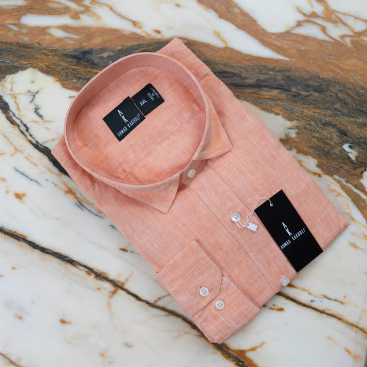 Light Orange Linen Shirt