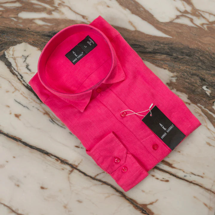 Pink Linen Shirt